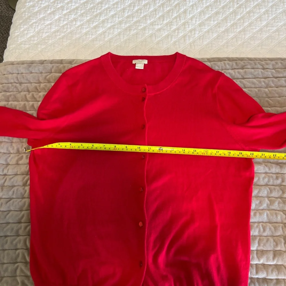J. Crew The Clare Cardigan in red size XL - Picture 6 of 7